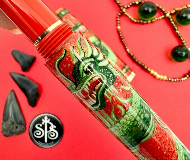 Dragon’s Den painted fountain pen