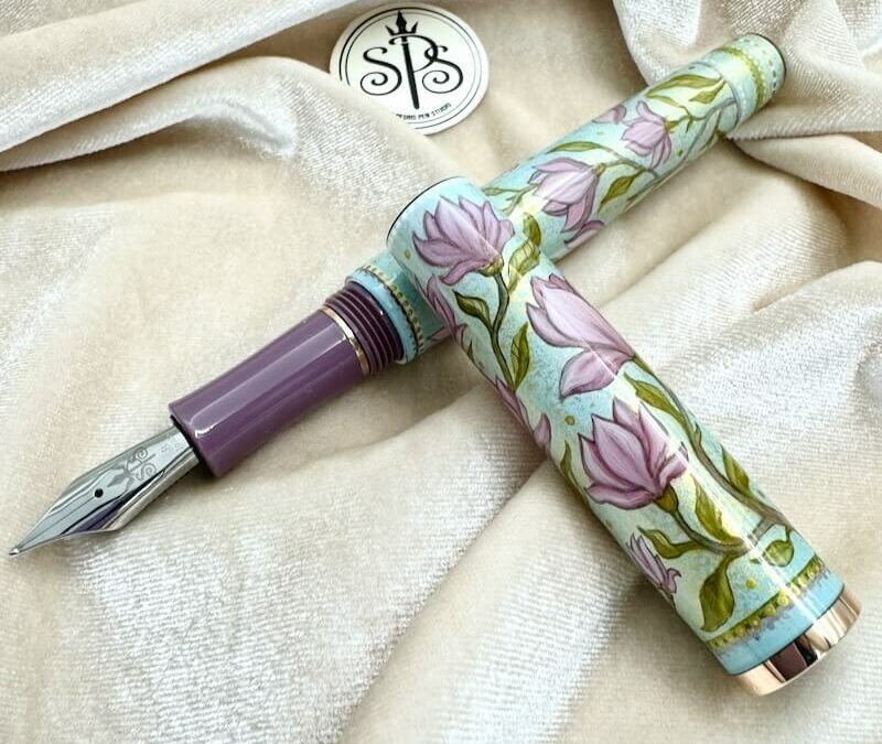 Dusky Pink Magnolias fountain pen