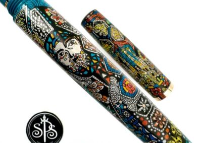 Gaudi painted fountain pen