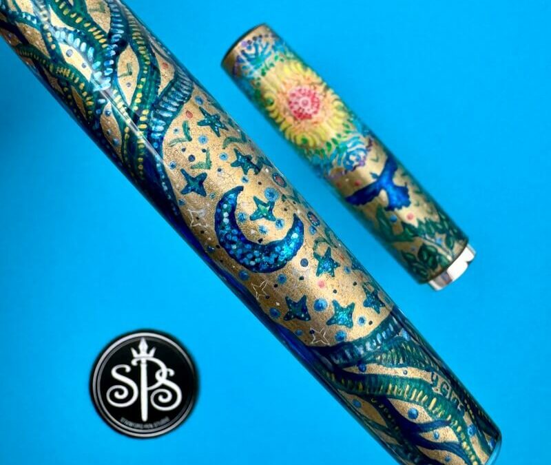 Tree of Life painted fountain pen