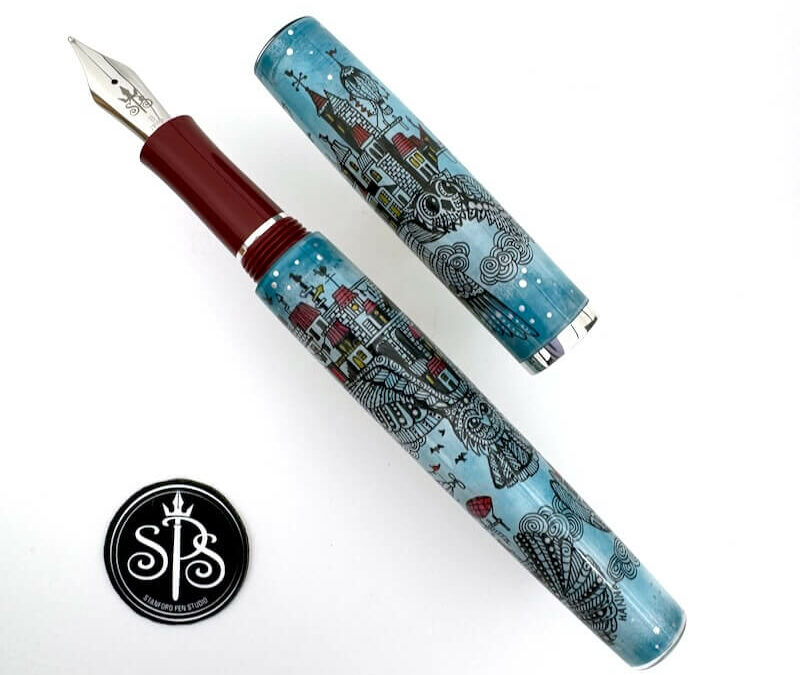 Owls’ Landing hand-painted fountain pen