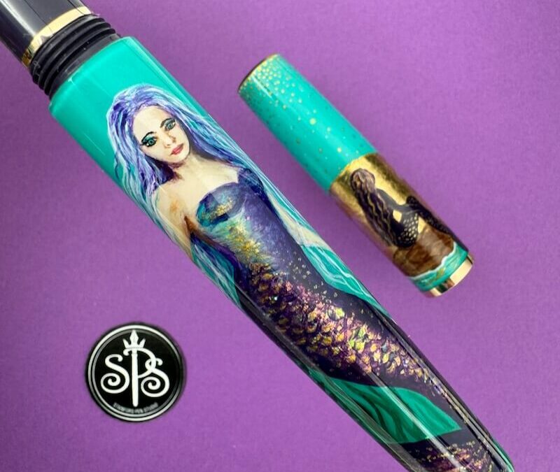 Mermaid hand-painted fountain pen