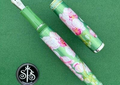 Orchids hand-painted fountain pen