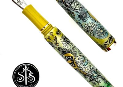 Zendoodle painted fountain pen