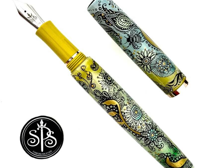 Zendoodle painted fountain pen