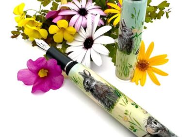 Bunny Rabbits hand-painted fountain pen