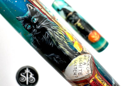 Black Magic Cats painted fountain pen